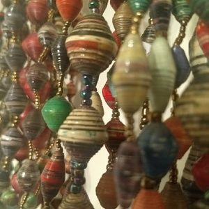 9" Necklace: Recycled Newspaper